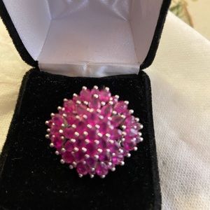 Beautiful Pink Sapphire Cocktail RING